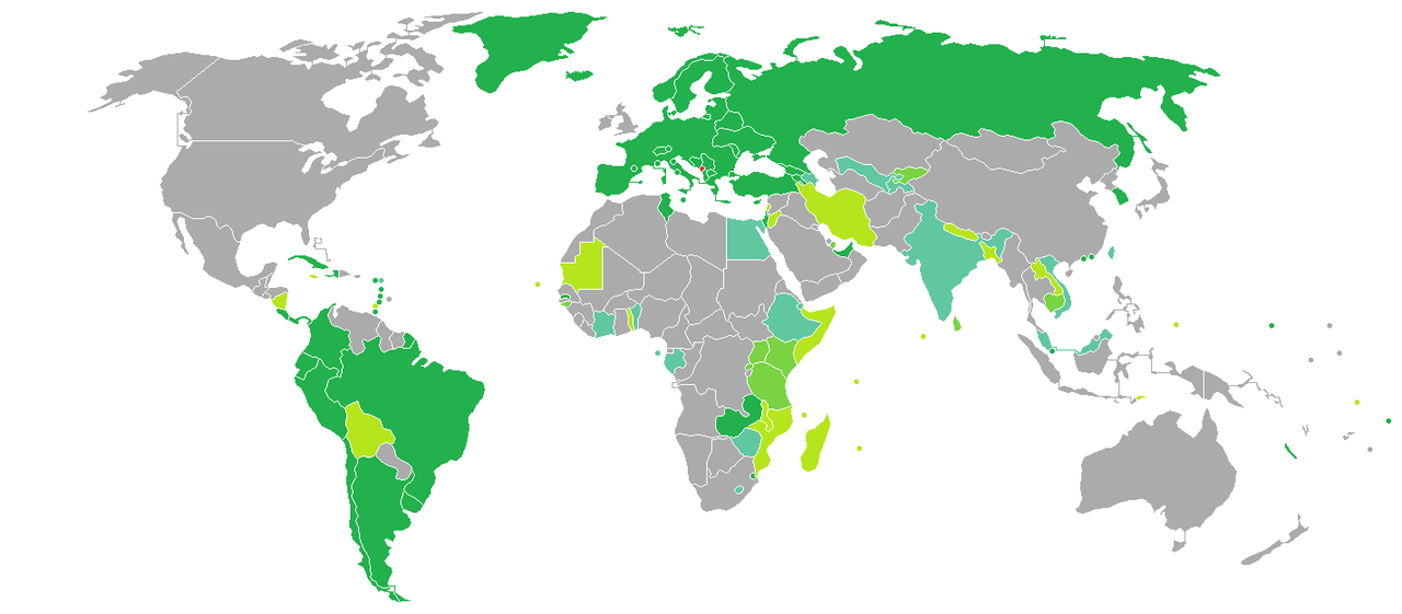黑山免签国家地图